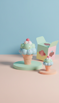 Resin Sprinkle Cone Figurine