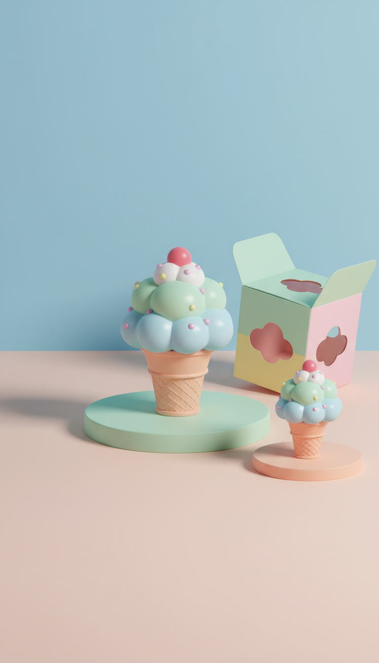 Resin Sprinkle Cone Figurine