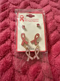 Set of breast cancer awareness earrings
