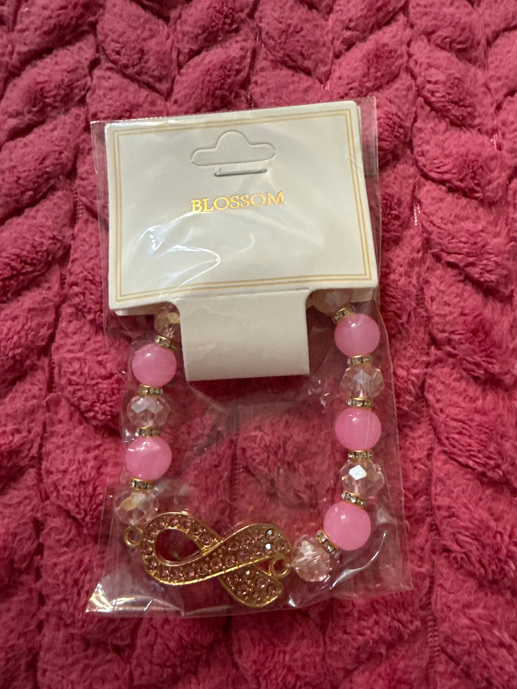 Breast cancer awareness beaded bracelets