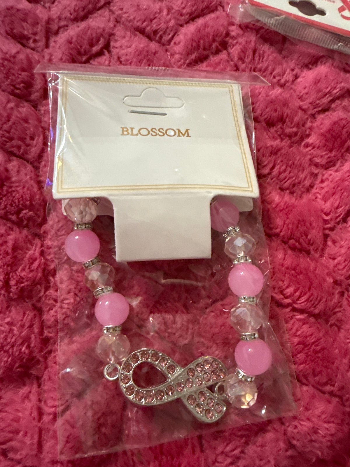 Breast cancer awareness beaded bracelets