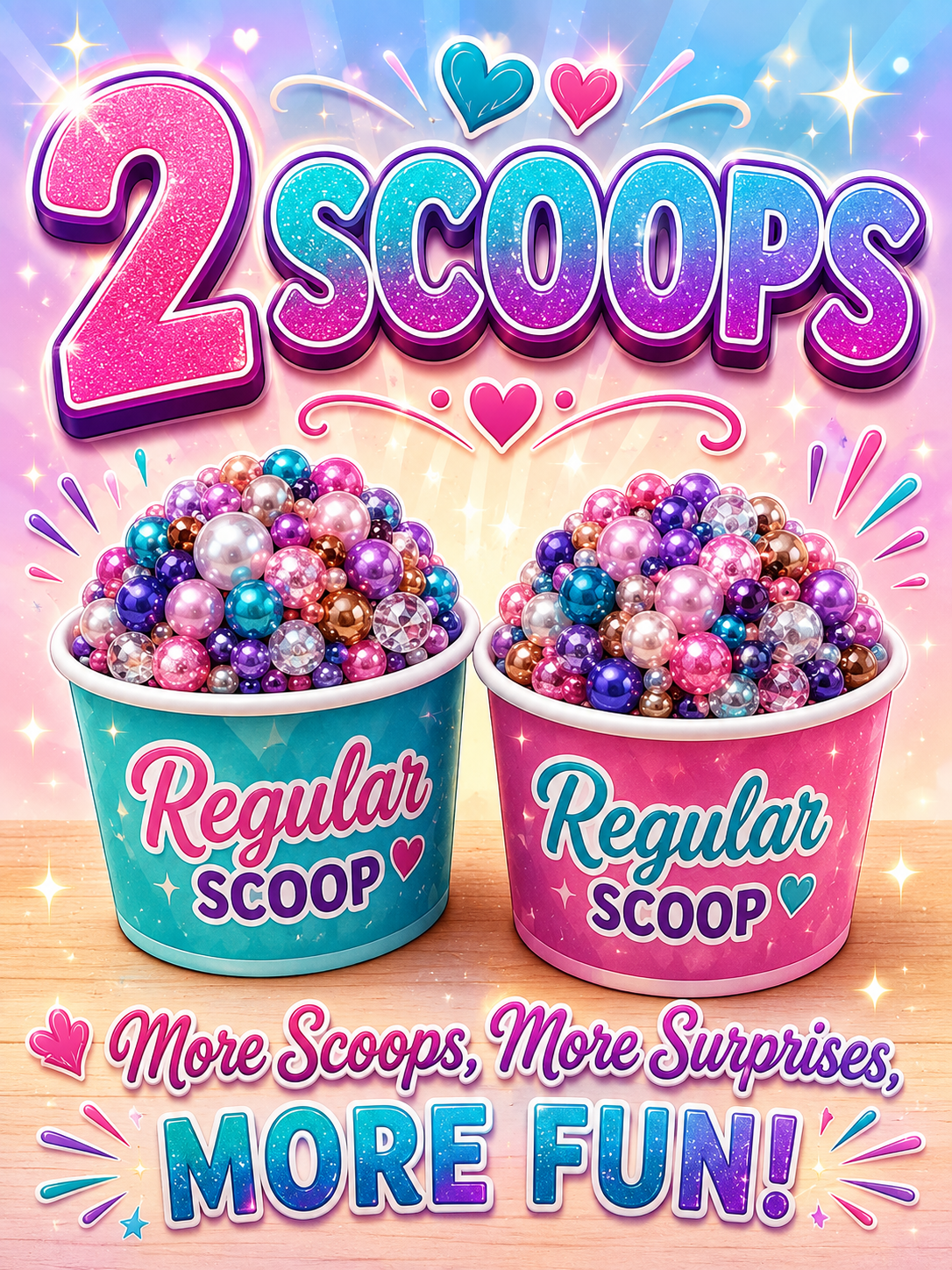 2 reg twins scoops