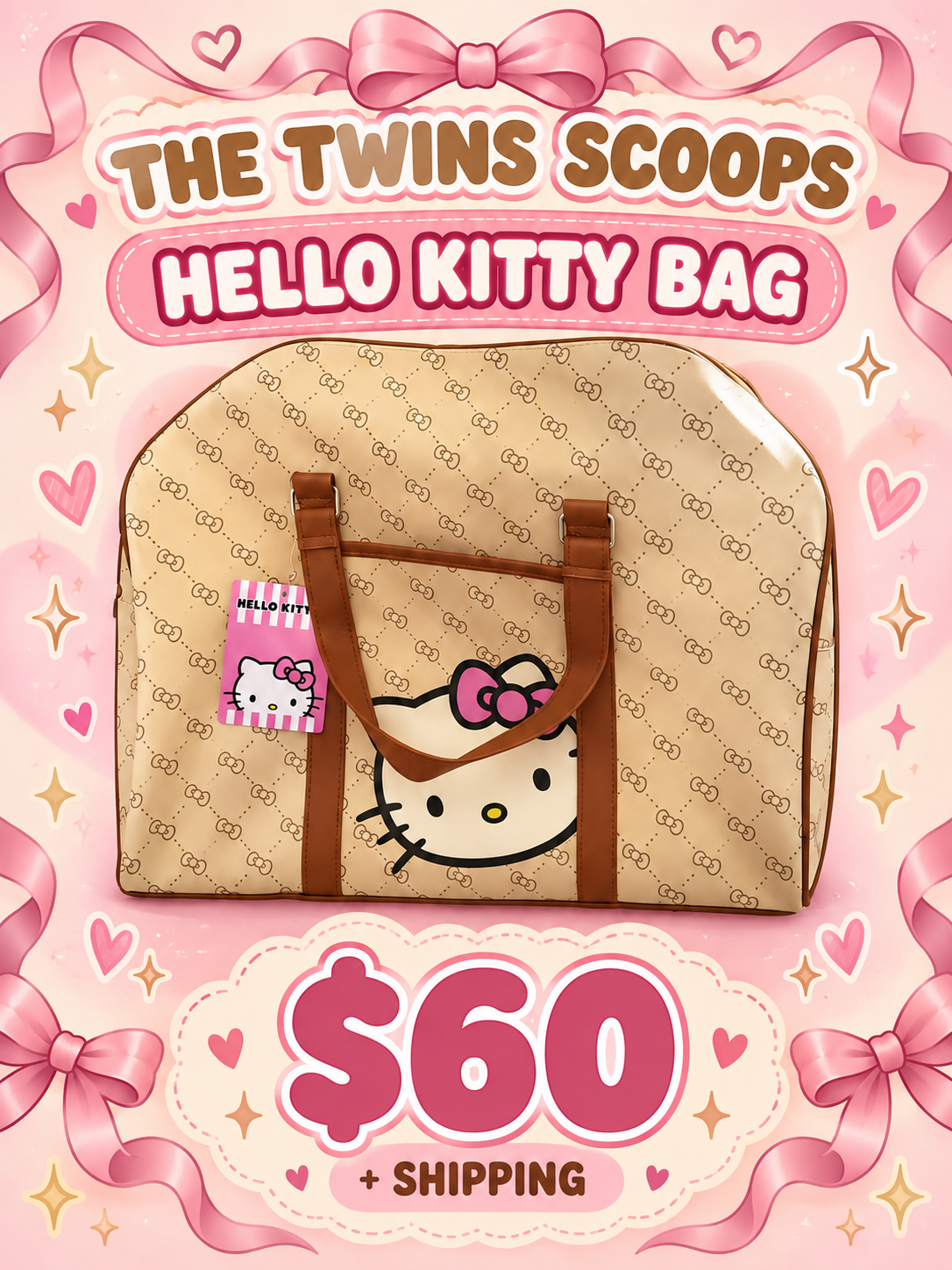 Inspired by Hello kitty duffle bag