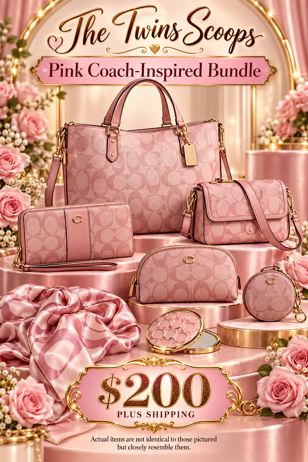 Pink coach inspired by bundle