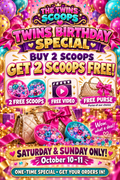Twins bday special Buy 2 get 2 plus video and purse of our choice
